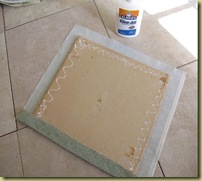 glueing fabric to cork tile