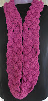 Sweet Nothings Crochet free crochet pattern blog, modelled photo of the cowl