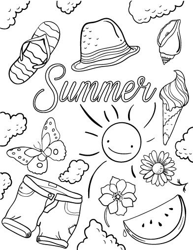 Summer Coloring Pages