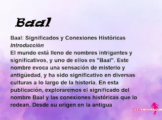 significado del nombre Baal