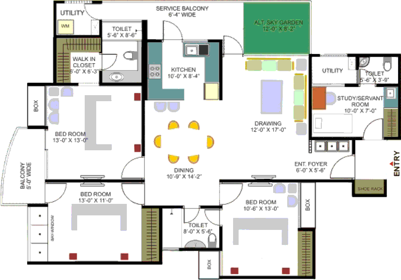 Contoh Gambar Denah Rumah Besar 1 Lantai  Desain Rumah 