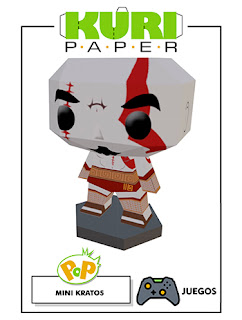 Kuri Paper - Pop Mini Funko Kratos Papercraft