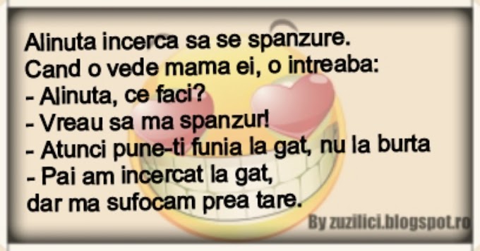 Alinuta incerca sa se spanzure