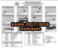 Unduh Kalender Pendidikan Madrasah Tahun Ajaran 2017/2018