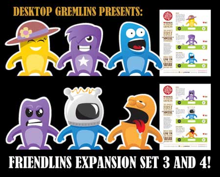 Desktop Gremlins Friendlins Paper Toy