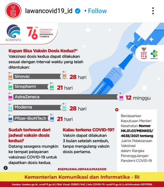 jadwal vaksinasi covid