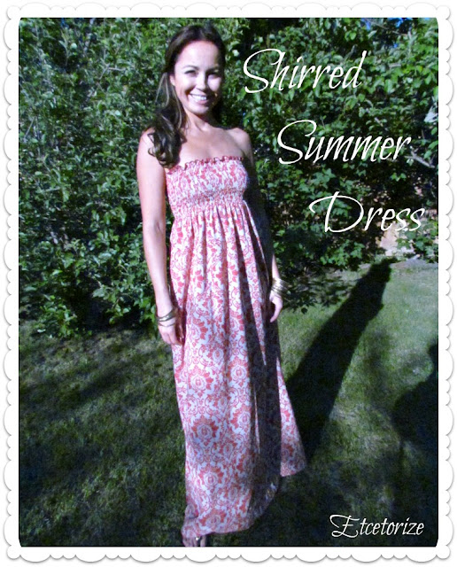 how to shirr, shirring, make a shirred dress, DIY Summer Dress, Easy sewing, Sew a summer dress