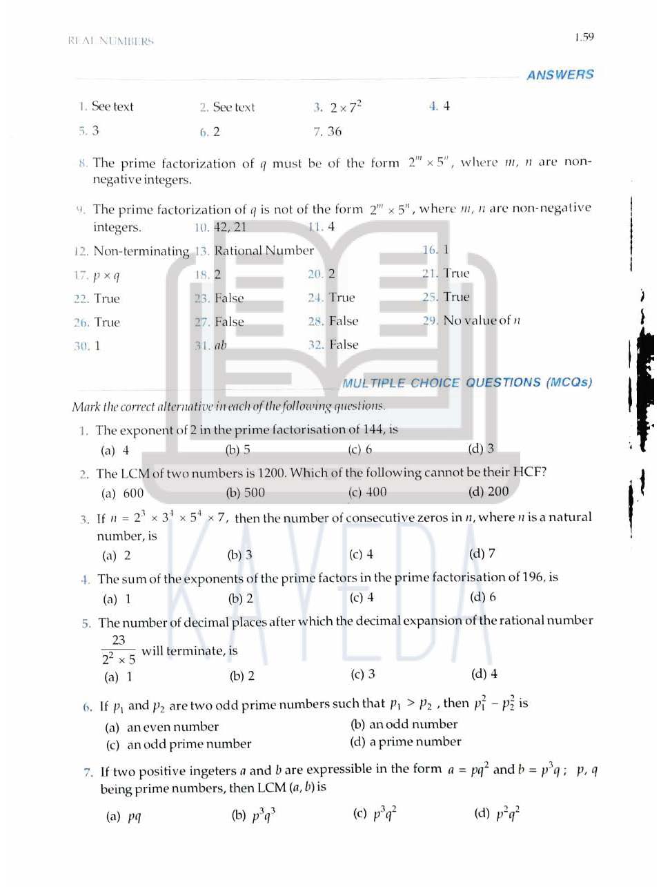 RD Sharma Class 10 | Chapter1: Real Numbers