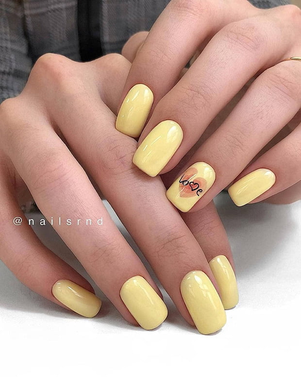 Yellow Style Nail Art Ideas #31