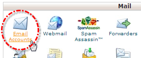 Tombol email accounts cpanel