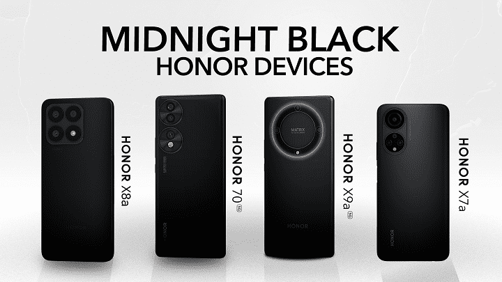Redefine Your Style with HONOR's Stunning Midnight Black Smartphones
