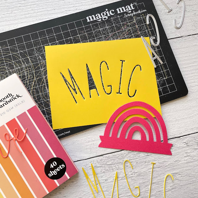 Scrapbook.com Magic Mat handmade cards: warms cardstock pad, smart glue, die cuts, mint tape; shaker card, rainbow card, magic card, inspire card, birthday card, thank you card, handmade card