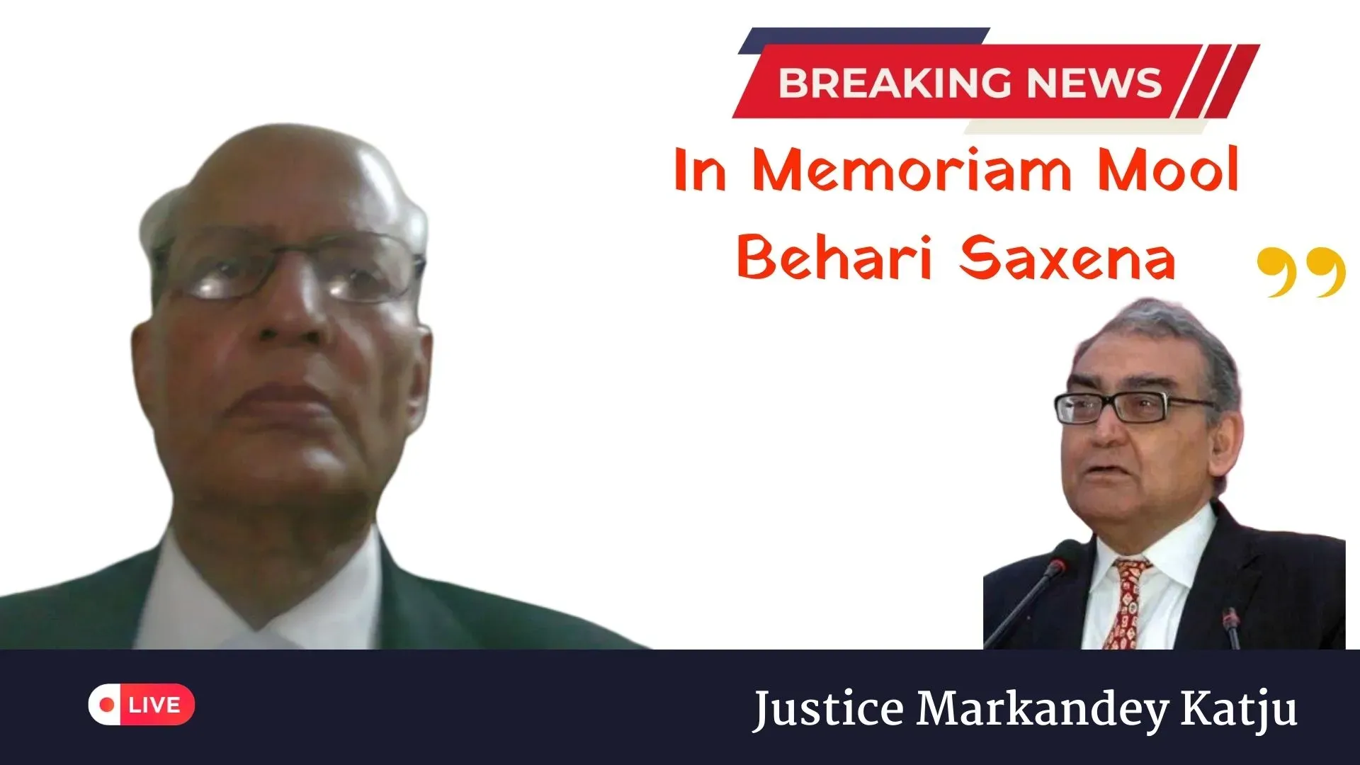 In Memoriam Mool Behari Saxena