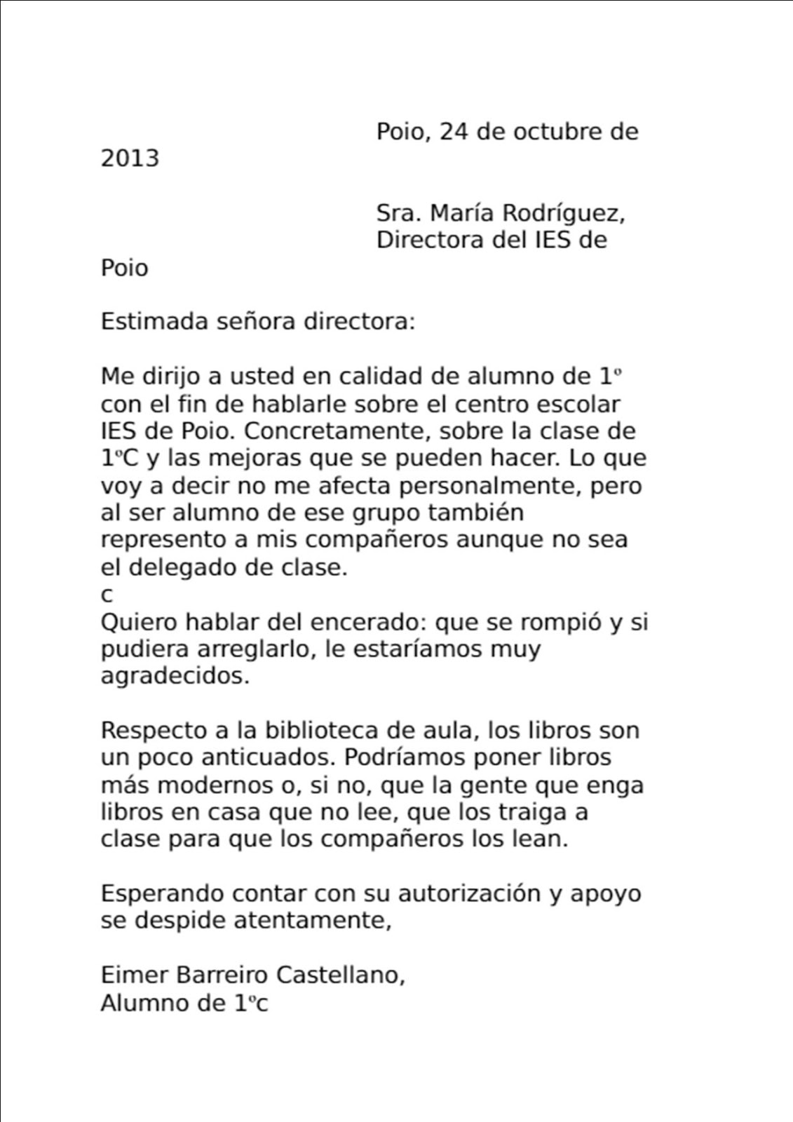 Cofredepiratas: CARTA FORMAL