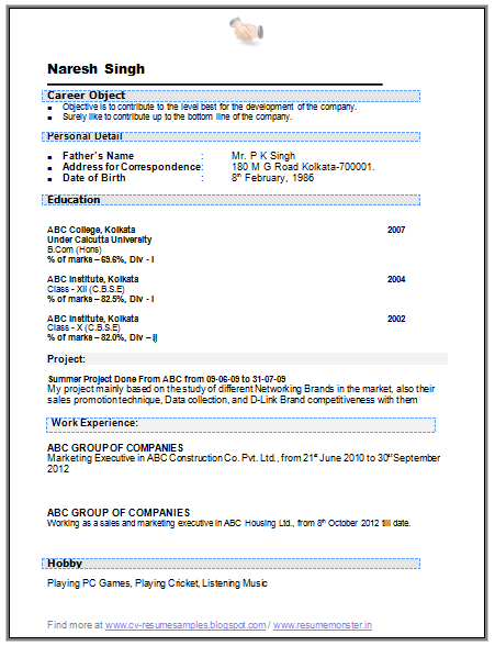 Best sample undergraduate resume Best sample undergraduate resume