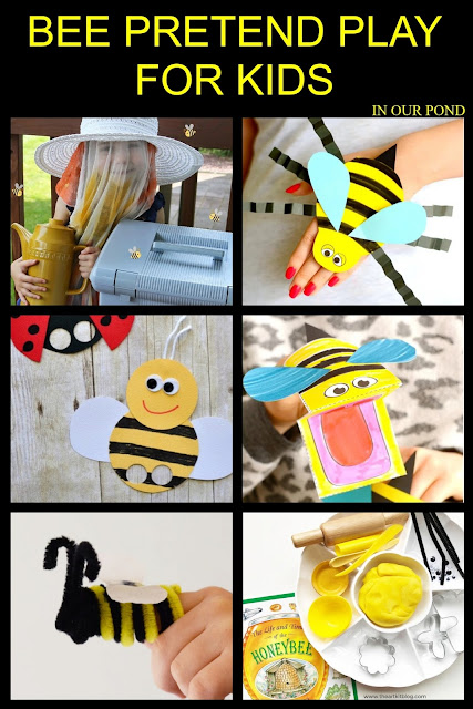 A Celebration of Bees- Ideas and Printables for Kids // In Our Pond // pretend play // kids crafts // puppets