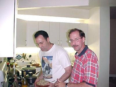 Robert and Martin in the kitchen.