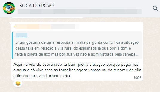 AS RECLAMAÇÕES SOBRE A FALTA DE ÁGUA EM IRETAMA NÃO PARAM!!!