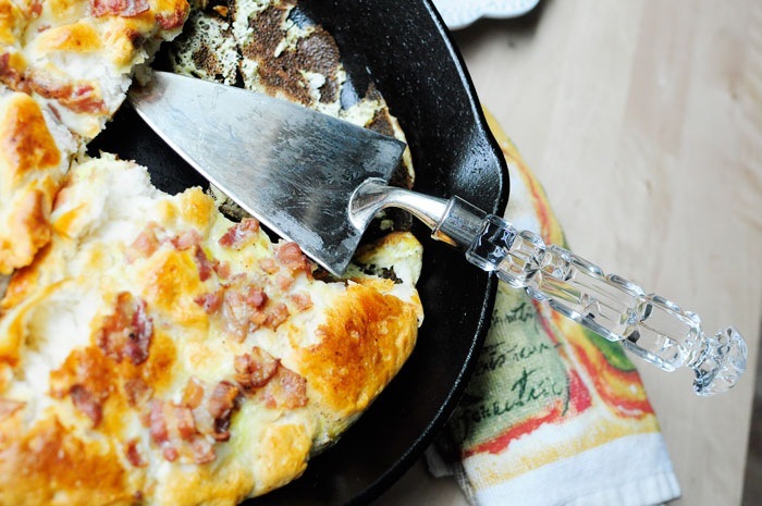 Rustic Cast Iron Breakfast Pizza Recipe: One dish meal from monicawantsit.com