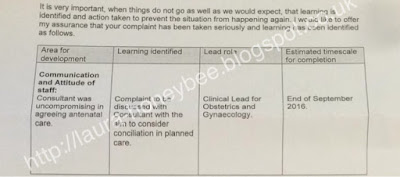 "It is very important, when things do not go as well as we would expect, that learning is identified and action taken to prevent the situation from happening again."