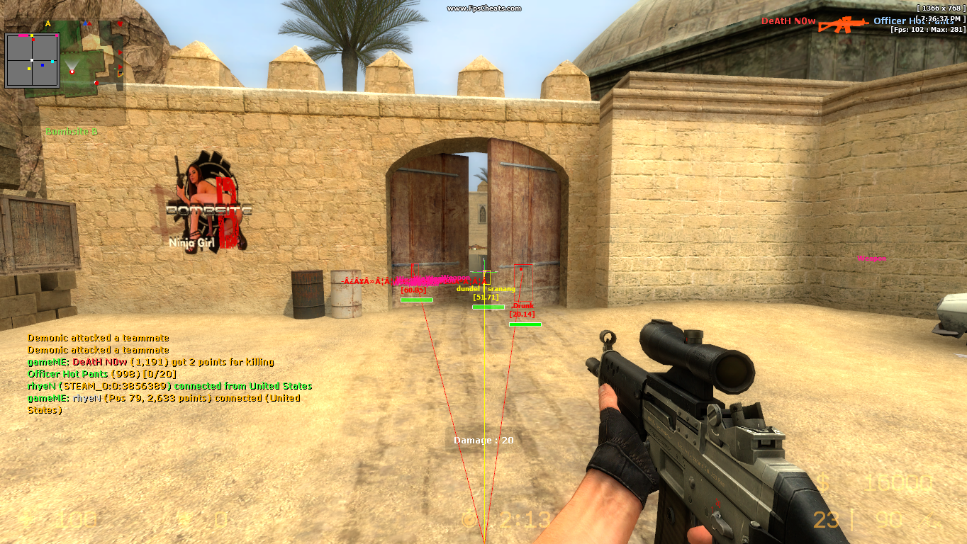 Counter strike source hack aimbot wallhack no spread free ... - 1364 x 768 png 1866kB
