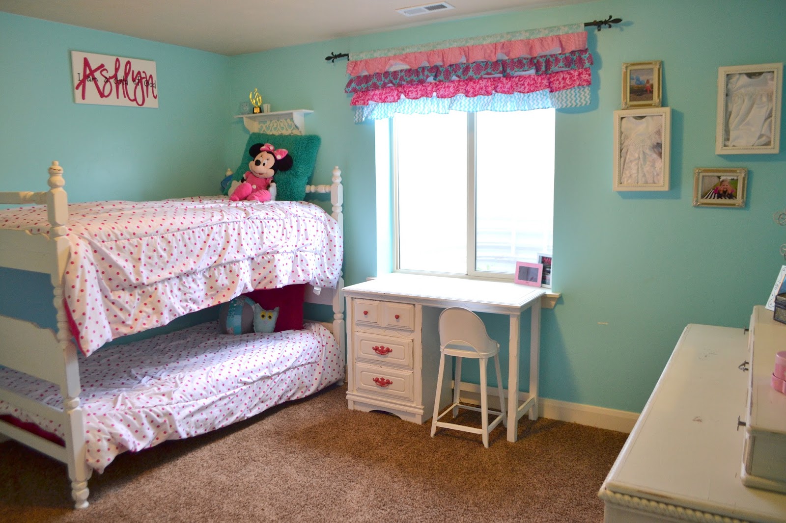 Hot Pink and Turquoise Girls Bedroom  A Vision to 