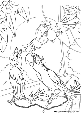 Desenhos para colorir filme Rio