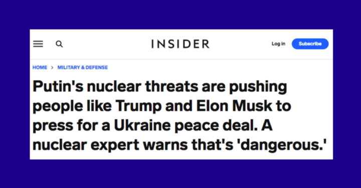 Johnstone: The Profoundly Stupid Narrative That Nuclear Brinkmanship Is Safety And De-Escalation Is Danger
