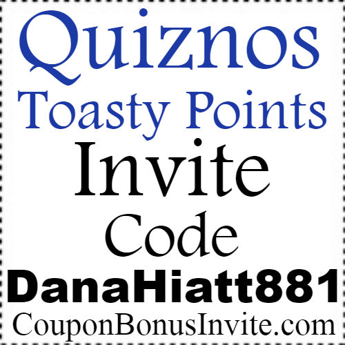 Quiznos Toasty Points Invite Code 2021, Quiznos Toasty Points App Reviews, Quiznos Toasty Points Refer A Friend Bonus