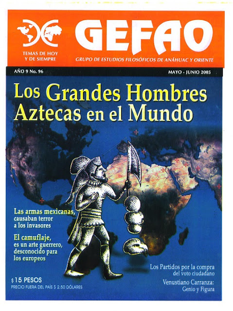 REVISTA GEFAO LOS GRANDES HOMBRES AZTECAS EN EL MUNDO