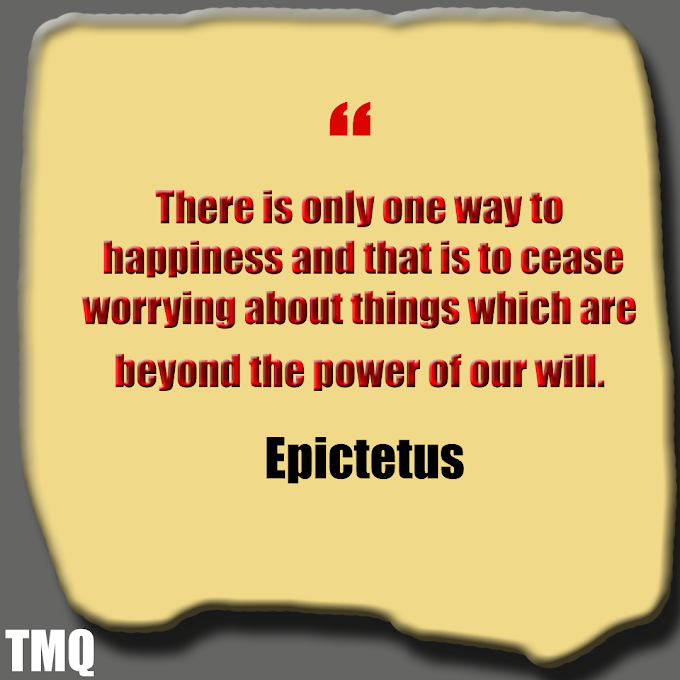 There is only one way to happiness- Epictetus (Powerful Lines)
