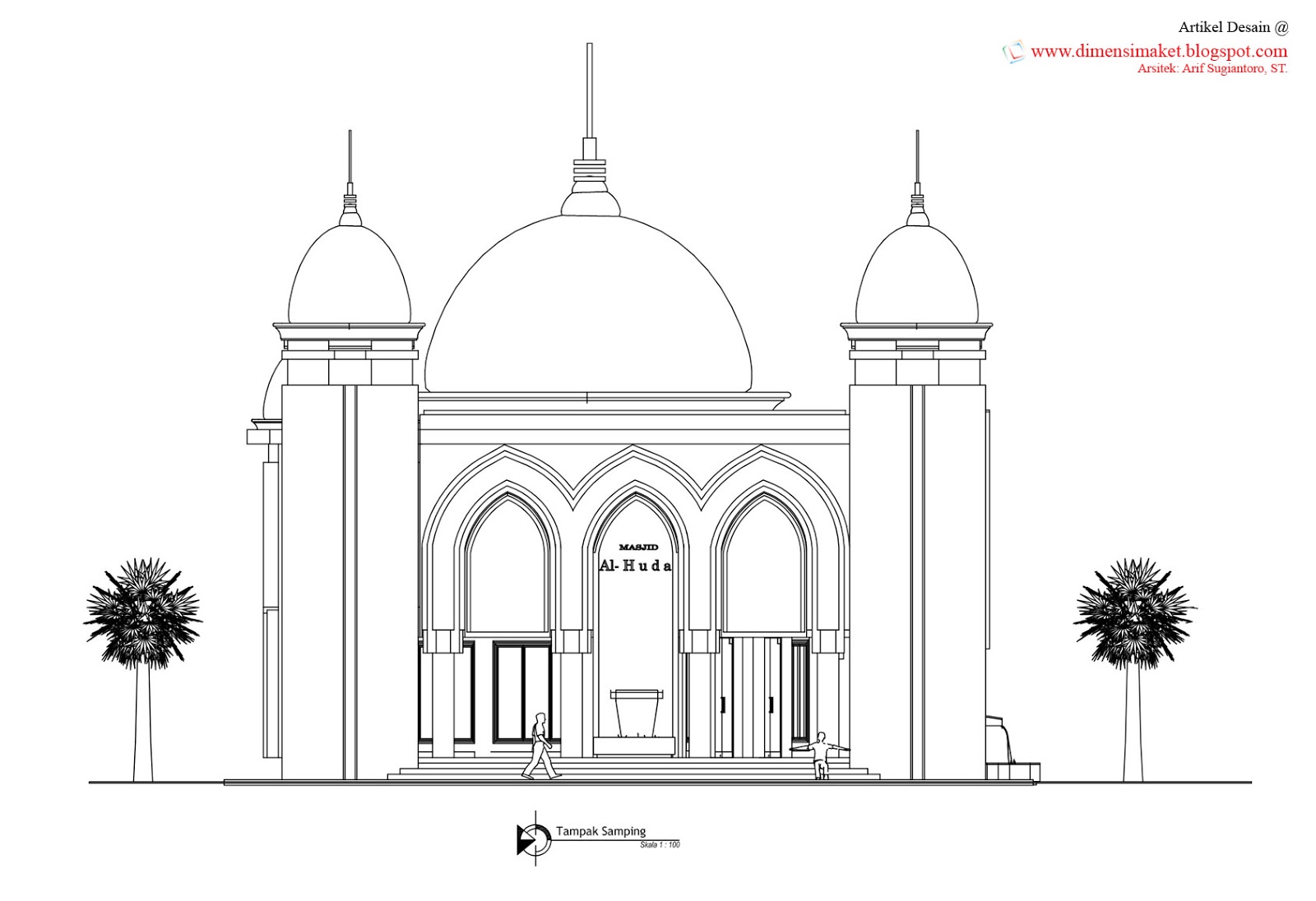 Desain Masjid & Musholla 010 : Perencanaan Masjid Al-Huda, Dadaprejo 