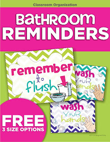 classroom routines for the restroom - wash and flush - KindergartenWorks