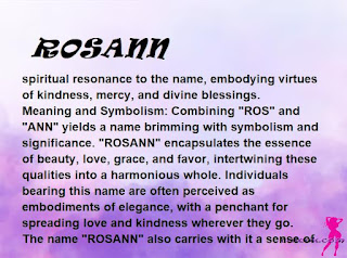 ▷ meaning of the name ROSANN