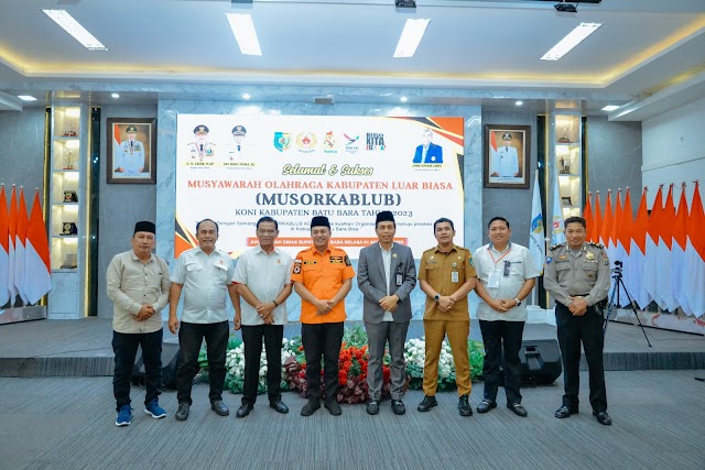 BUPATI Ir. H. ZAHIR, MEMBUKA MUSORKALUB KONI BATU BARA TAHUN 2023