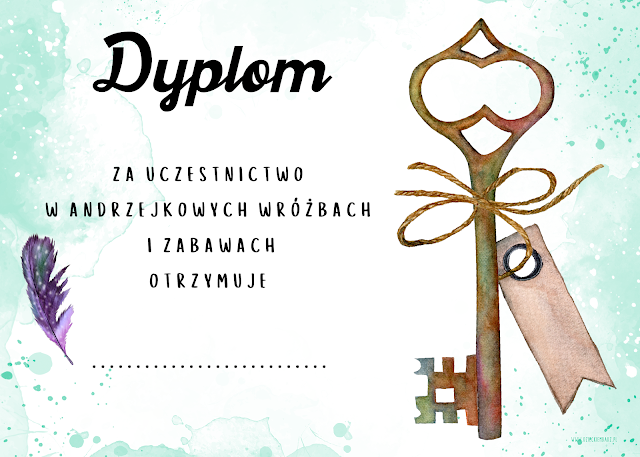 andrzejki dyplomy