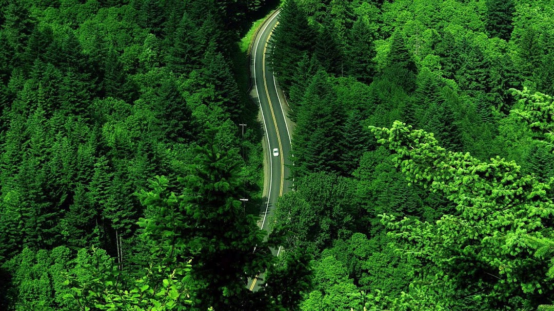 Road View from Air HD Wallpaper