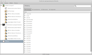 działanie historii w Ubuntu Software Center