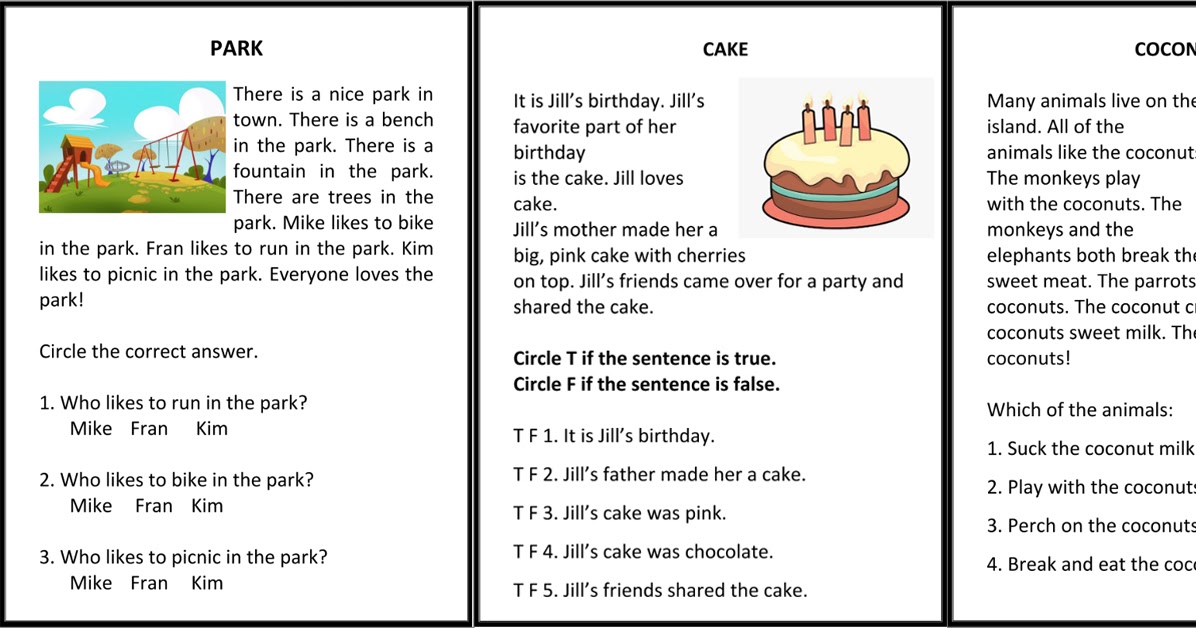 reading comprehension materials for grade 1 free download guro tayo