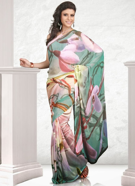 printed-saree-designs-fashion-dresses-2014