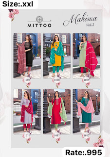 Mittoo Mahima vol 2 kurtis Catalog wholesaler