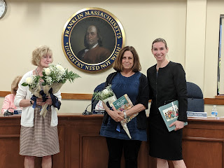 FHS Terese Danizio-To flanked by School Committee Chair Ann Bergen   and Superintendent Sara Ahern