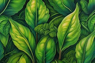 Green Leaves | Green Plants | AI Art Image