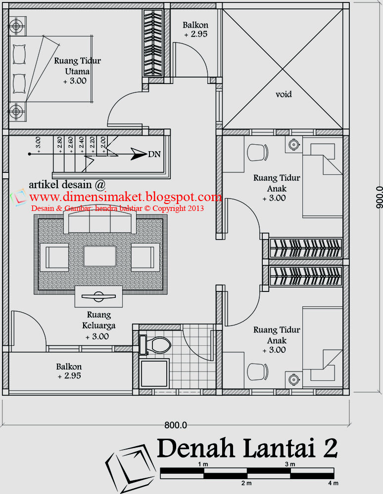  Desain  Rumah 005 Desain  Rumah Tinggal 2 lantai Plus 