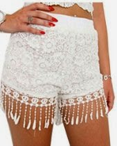 <br />Women's Lace Hollow Out High Waist Short Summer Casual Shorts