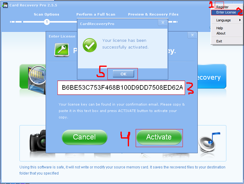 cardrecovery v5.30 build 1206 serial key