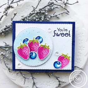 Sunny Studio Stamps: Berry Bliss Customer Card by Ashley Hughes
