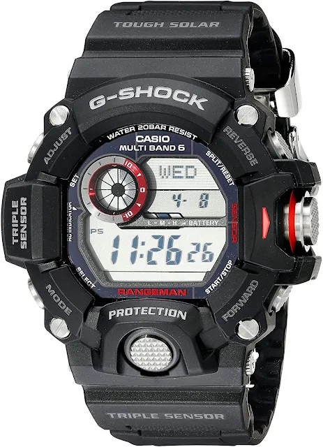 افضل ساعة كاسيو بالطاقة الشمسية "Casio GW9400 Rangeman G-Shock Solar Atomic Watch"