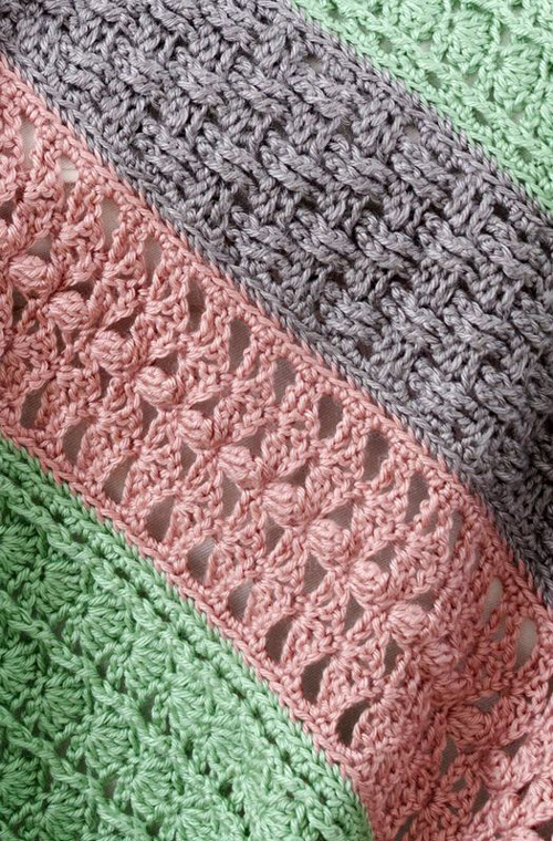 Soft Stripes Throw - Free Pattern