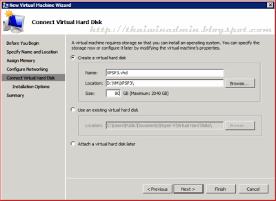 Connect Virtual Hard Disk